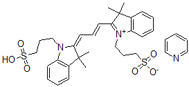 CAS#: 40387-89-1， 2-(3-(3,3-Dimethyl-1-(3-sulfopropyl)-1H-indolin-2-ylidene)-1-propenyl)-3,3-dimethyl-1-(3-sulfopropyl)-3H-Indolium hydroxide, inner salt, compd. with pyridine