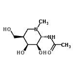 CAS 登录号：404384-93-6， N-[(2S,3R,4S,5R)-3,4-二羟基-5-(羟基甲基)-1-甲基-2-哌啶基]乙酰胺