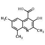 CAS 登录号：40445-40-7， 3-羟基-2,6,8-三甲基-4-喹啉羧酸