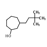 CAS 登录号：40564-99-6， 3-(3,3-二甲基丁基)环庚醇