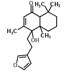 CAS 登录号：40883-07-6， 4-[2-(3-呋喃基)乙基]-4-羟基-3,4A,8,8-四甲基-4A,5,6,7,8,8A-六氢-1(4H)-萘酮