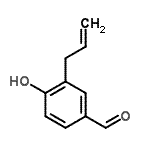 结构式 CAS# 41052-88-4, 3-烯丙基-4-羟基苯甲醛