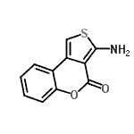 结构式 CAS# 41078-15-3, 3-氨基-4H-噻吩并[3,4-c]苯并吡喃-4-酮