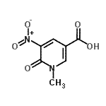 结构式 CAS# 412035-58-6, 1-甲基-5-硝基-6-氧代-1,6-二氢-3-吡啶羧酸