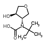 CAS#: 412278-24-1， [(3S,4R)-4-Hydroxytetrahydro-3-Furanyl](2-Methyl-2-Propanyl)Carbamic Acid