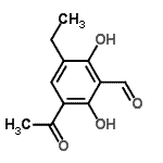 CAS 登录号：412338-84-2， 3-乙酰基-5-乙基-2,6-二羟基苯甲醛