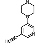 CAS 登录号：412347-53-6， 1-(5-乙炔基-3-吡啶基)哌嗪