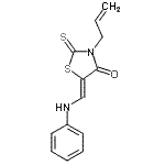 CAS#: 41523-26-6， (5Z)-3-Allyl-5-(Anilinomethylene)-2-Thioxo-1,3-Thiazolidin-4-One