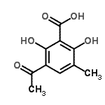 CAS 登录号：415945-15-2， 3-乙酰基-2,6-二羟基-5-甲基苯甲酸