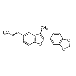 CAS 登录号：41744-27-8， 5-[3-甲基-5-(1-丙烯-1-基)-1-苯并呋喃-2-基]-1,3-苯并二氧戊环