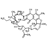 CAS 登录号：41776-72-1， (9E,26E)-2,15,17,29-四羟基-11-甲氧基-3,7,12,14,16,18,22-七甲基-26-{[(4-辛烷基氧基)氨基]亚甲基}-6,23,27-三氧代-8,30-二氧杂-24-氮杂四环[23.3.1.1<sup>4,7</sup>.0<sup>5,28</sup>]三十碳-1(28),2,4,9,19,21,25(29)-庚烯-13-基乙酸酯