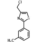 结构式 CAS# 41963-17-1, 4-(氯甲基)-2-(3-甲基苯基)-1,3-噻唑