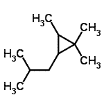 CAS 登录号：41977-43-9， 2-异丁基-1,1,3-三甲基环丙烷