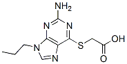 CAS 登录号：42204-31-9， 2-(2-氨基-9-丙基-嘌呤-6-基)巯基乙酸