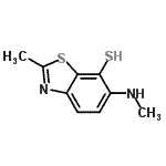 CAS 登录号：42222-47-9， 2-甲基-6-(甲基氨基)-1,3-苯并噻唑-7-硫醇