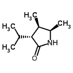 CAS 登录号：423184-05-8， (3R,4R,5R)-3-异丙基-4,5-二甲基-2-吡咯烷酮