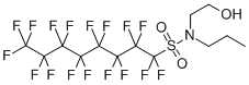 CAS 登录号：4236-15-1， N-(2-羟基乙基)-N-丙基-1,1,2,2,3,3,4,4,5,5,6,6,7,7,8,8,8-十七氟辛烷磺酰胺
