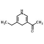 CAS 登录号：42972-53-2， 1-(5-乙基-1,4-二氢-3-吡啶基)乙酮