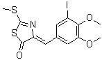 CAS#: 430450-90-1， (4Z)-4-(3-Iodo-4,5-Dimethoxybenzylidene)-2-(Methylsulfanyl)-1,3-Thiazol-5(4H)-One