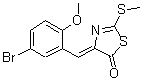 CAS 登录号：430459-57-7， (4Z)-4-(5-溴-2-甲氧基苄亚基)-2-(甲硫基)-1,3-噻唑-5(4H)-酮