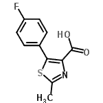 结构式 CAS# 433283-22-8, 5-(4-氟苯基)-2-甲基-1,3-噻唑-4-羧酸