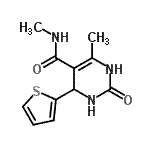 CAS 登录号：433320-81-1， N,6-二甲基-2-氧代-4-(2-噻吩基)-1,2,3,4-四氢-5-嘧啶甲酰胺