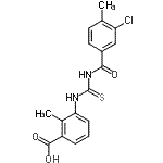 CAS#: 434304-15-1， 3-{[(3-Chloro-4-Methylbenzoyl)Carbamothioyl]Amino}-2-Methylbenzoic Acid