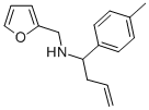 结构式 CAS# 436087-16-0, 呋喃-2-基甲基-(1-对甲苯基-丁-3-烯基)-胺