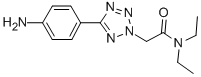 结构式 CAS# 436092-91-0, 2-[5-(4-氨基-苯基)-四唑-2-基]-N,N-二乙基-乙酰胺