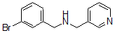 结构式 CAS# 436096-90-1, (3-溴苄基)吡啶-3-基甲胺