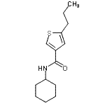 CAS 登录号：438219-75-1， N-环己基-5-丙基-3-噻吩甲酰胺