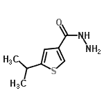 结构式 CAS# 438221-49-9, 5-异丙基-3-噻吩甲酰肼