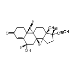 CAS 登录号：438244-33-8， (6alpha,17beta)-17-乙炔基-6,17-二羟雌-4-烯-3-酮