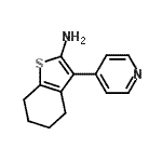 CAS 登录号：438252-47-2， 3-(4-吡啶基)-4,5,6,7-四氢-1-苯并噻吩-2-胺