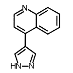 结构式 CAS# 439106-49-7, 4-(1H-吡唑-4-基)喹啉