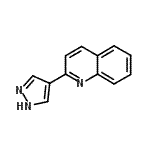 结构式 CAS# 439106-87-3, 2-(1H-吡唑-4-基)喹啉