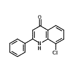 结构式 CAS# 439147-12-3, 8-氯-2-苯基-4(1H)-喹啉酮