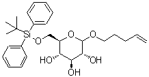 CAS#: 441311-03-1， 4-Penten-1-Yl 6-O-[(2-Methyl-2-Propanyl)(Diphenyl)Silyl]-D-Glucopyranoside