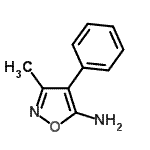 CAS 登录号：4416-71-1， 3-甲基-4-苯基-1,2-恶唑-5-胺