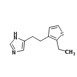 CAS 登录号：443923-44-2， 4-[2-(2-乙基-3-噻吩基)乙基]-1H-咪唑
