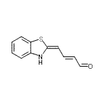 CAS 登录号：4464-69-1， (2E,4E)-4-(1,3-苯并噻唑-2(3H)-亚基)-2-丁烯醛