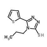 结构式 CAS# 451501-84-1, 4-丙基-5-(2-噻吩基)-4H-1,2,4-三唑-3-硫醇