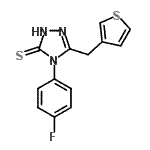 CAS 登录号：451502-02-6， 4-(4-氟苯基)-5-(3-噻吩基甲基)-2,4-二氢-3H-1,2,4-三唑-3-硫酮
