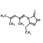 CAS 登录号：452278-42-1， 5-乙基-4-[(E)-(4-甲基-3-戊烯-2-亚基)氨基]-2,4-二氢-3H-1,2,4-三唑-3-硫酮