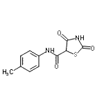 CAS 登录号：452368-71-7， N-(4-甲基苯基)-2,4-二氧代-1,3-噻唑烷-5-甲酰胺