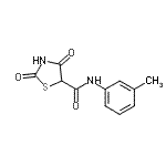 CAS 登录号：452368-72-8， N-(3-甲基苯基)-2,4-二氧代-1,3-噻唑烷-5-甲酰胺