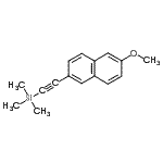 结构式 CAS# 454431-03-9, [(6-甲氧基-2-萘基)乙炔基](三甲基)硅烷