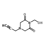 CAS 登录号：455311-32-7， 1-(羟基甲基)-4-(2-丙炔-1-基)-2,6-哌嗪二酮