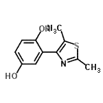 CAS 登录号：459124-94-8， 2-(2,5-二甲基-1,3-噻唑-4-基)-1,4-苯二酚