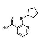 结构式 CAS# 460363-30-8, 2-(环戊基氨基)烟酸